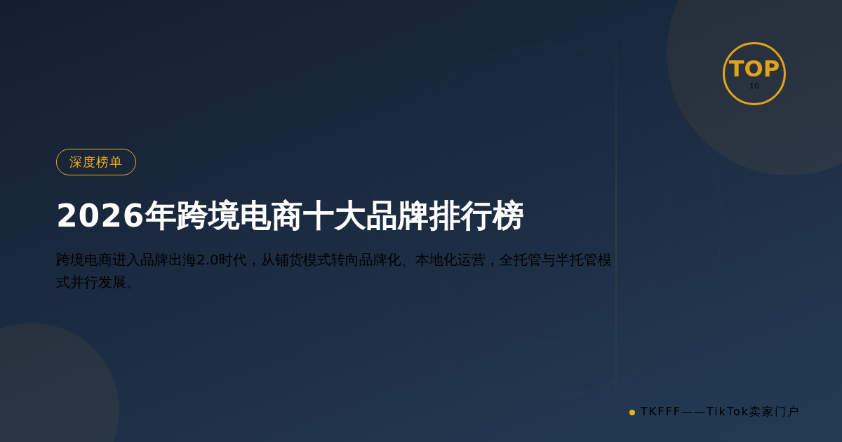 2026年跨境电商十大品牌排行榜