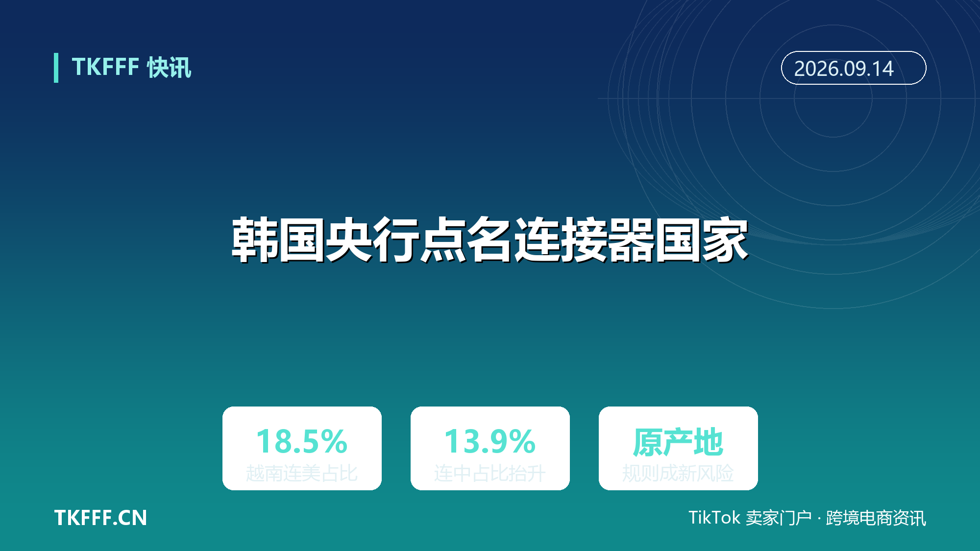 韩国央行点名连接器国家：越南对美中附加值占比双双抬升，原产地规则成新风险点