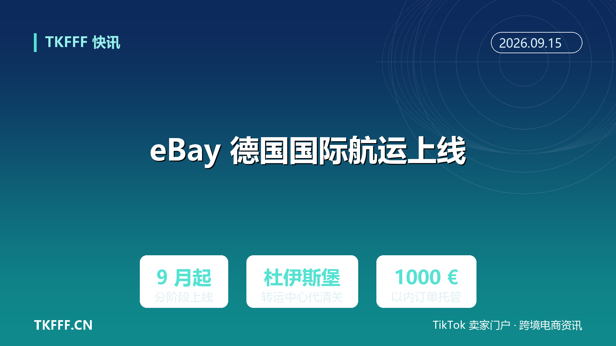 eBay 德国国际航运 9 月起分阶段上线：杜伊斯堡转运中心代清关退货，DHL 轻小件可追踪试点至年底