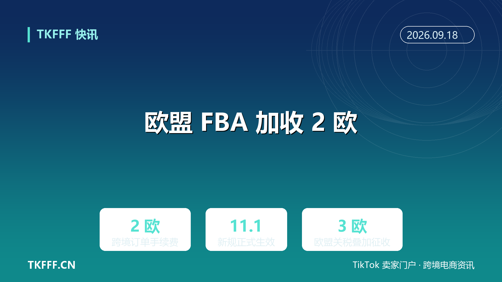 亚马逊 11/1 起欧盟跨境 FBA 订单加收 2 欧元海关手续费：计入展示价，与 3 欧关税叠加