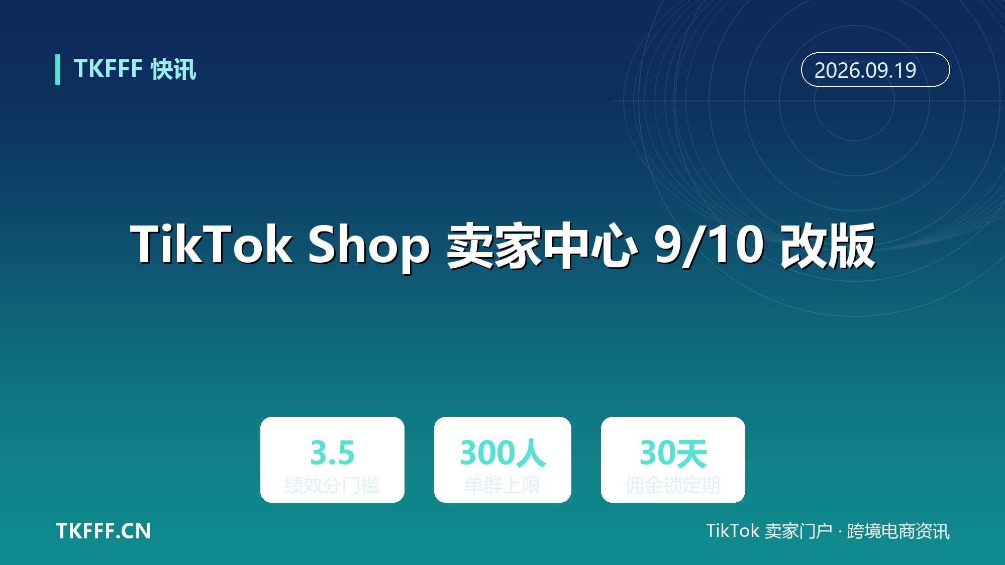 TikTok Shop 卖家中心 9/10 改版：Shop 与 Marketing 菜单分家，美区粉丝群聊门槛 3.5 分上限 300 人