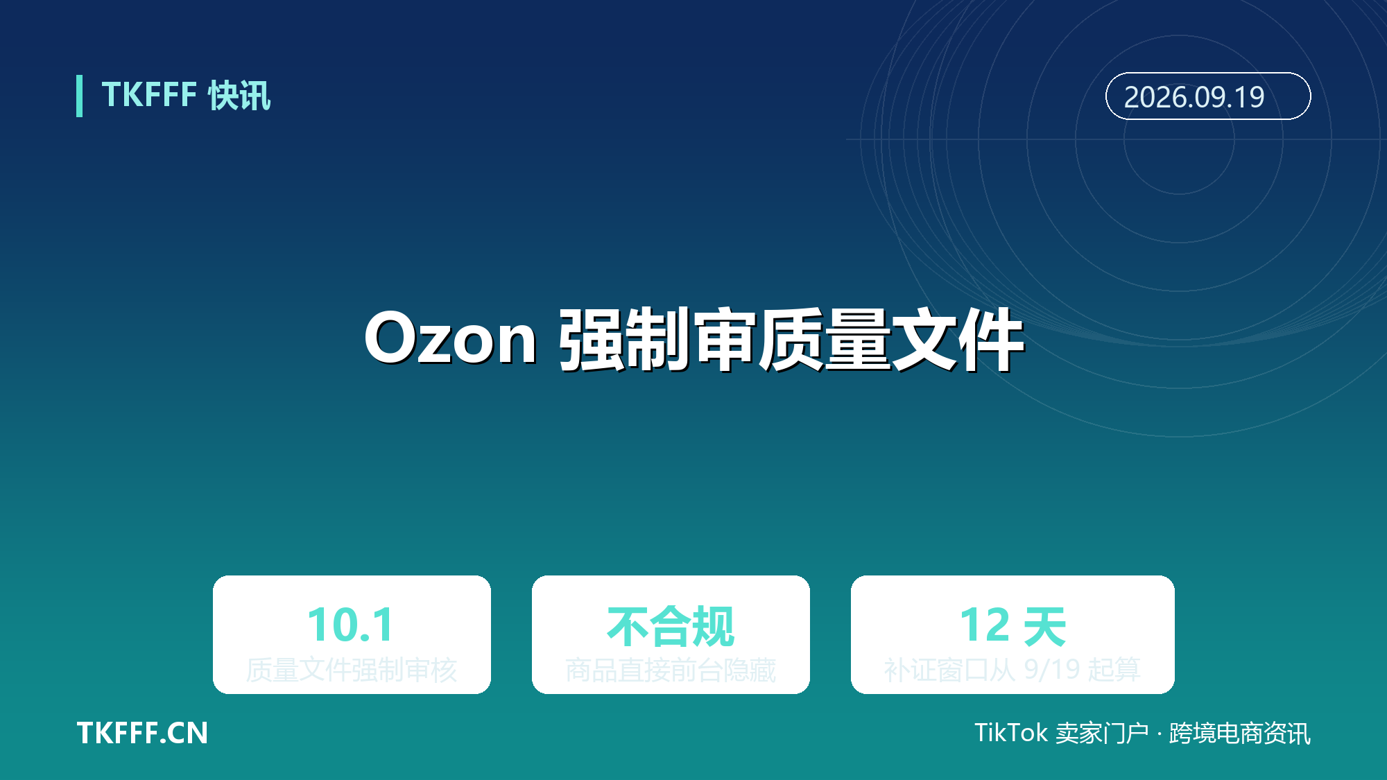 Ozon 10/1 起强制审核质量文件：不合规商品直接前台隐藏，俄区卖家补证窗口只剩 12 天