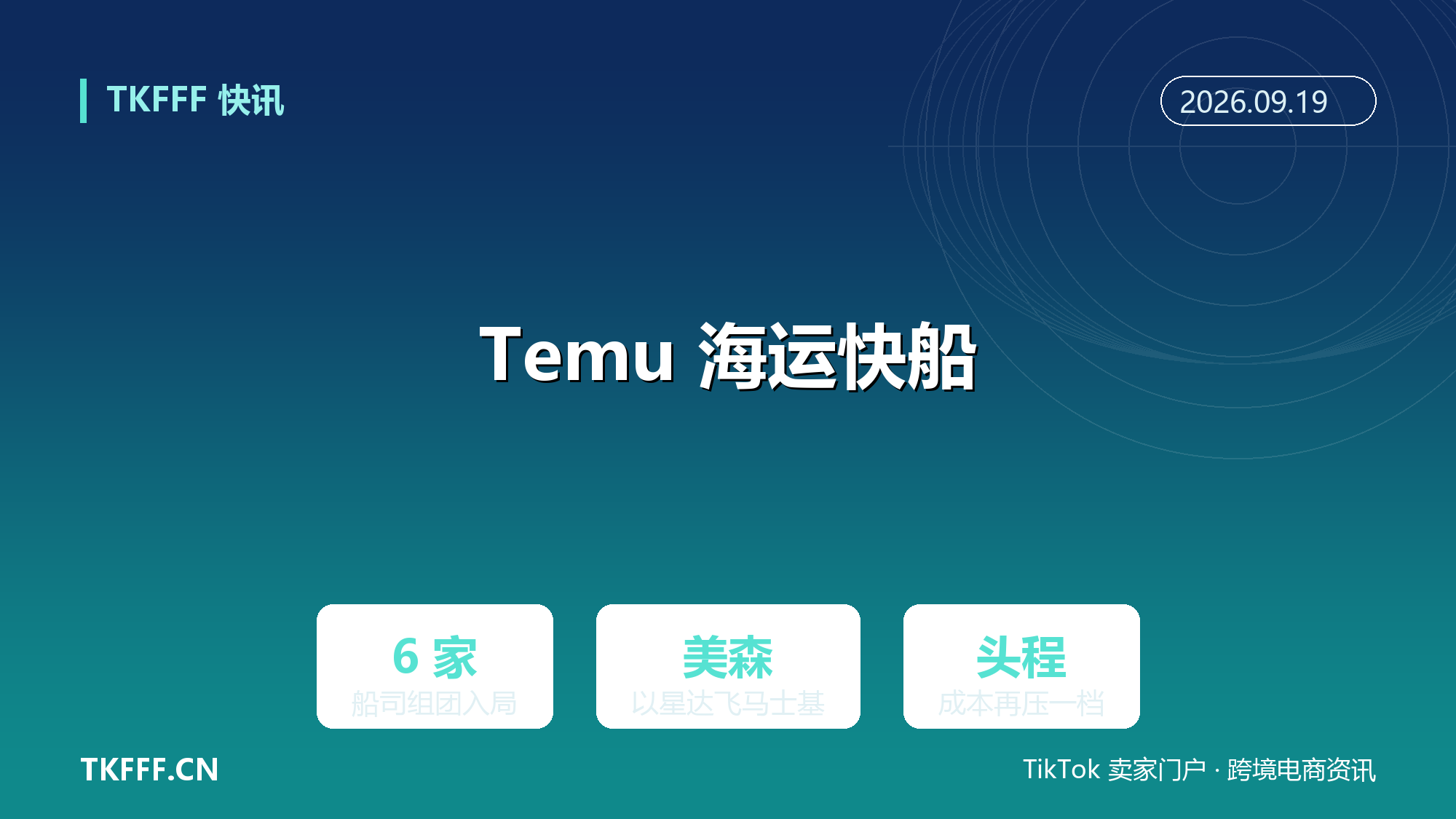 Temu 携手六大船司推海运快船：美森以星达飞马士基中远入局，跨境头程成本再压