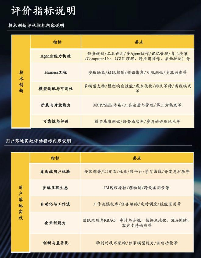 沙利文报告内页:两项评估指数与指标说明