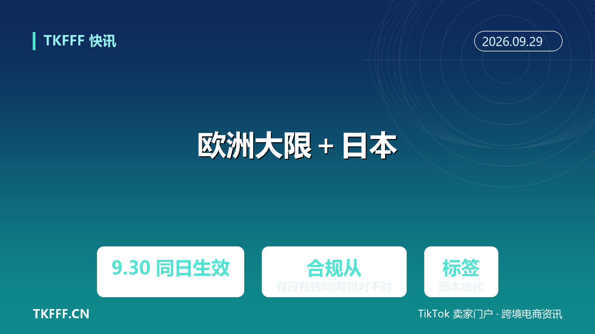 TikTok Shop 欧洲五品类 9/30 大限与日本站语言新规同日生效：跨境合规从「有没有」转向「写得对不对」