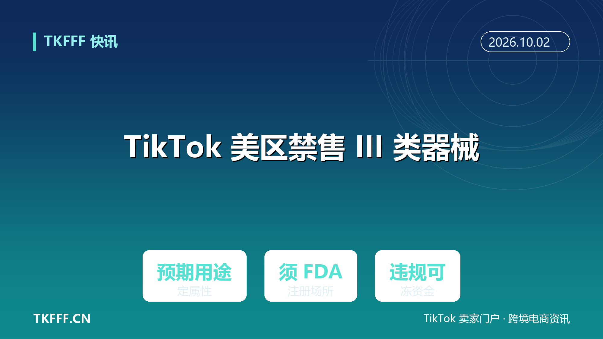 TikTok Shop 美区禁售 III 类医疗器械：受限商品前置资格审核同步收紧