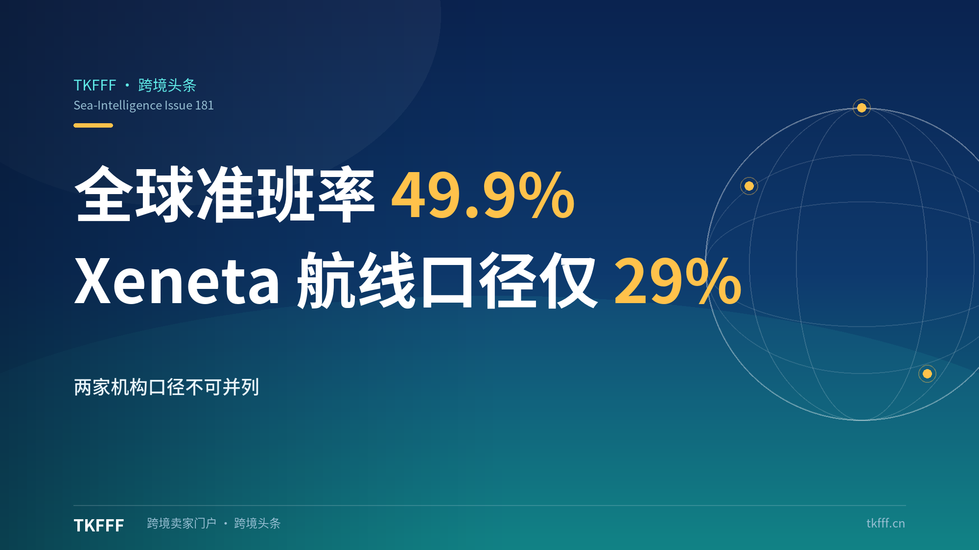 全球班轮准班率跌至49.9%：Sea-Intelligence全球口径与Xeneta航线口径差在哪