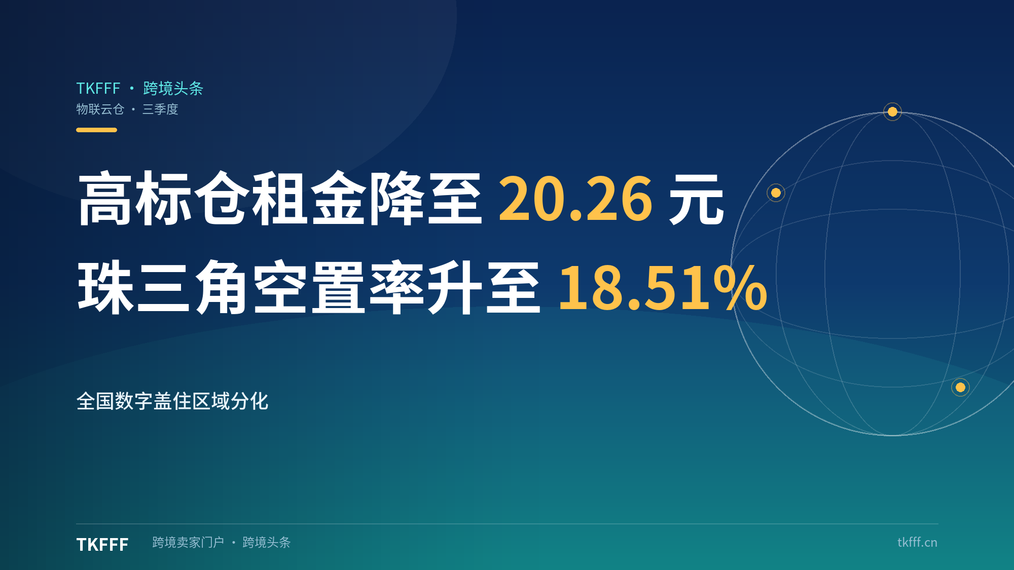 物联云仓三季度报告：全国高标仓有效租金降至20.26元每平方米每月，珠三角空置率环比升1.49个百分点至18.51%