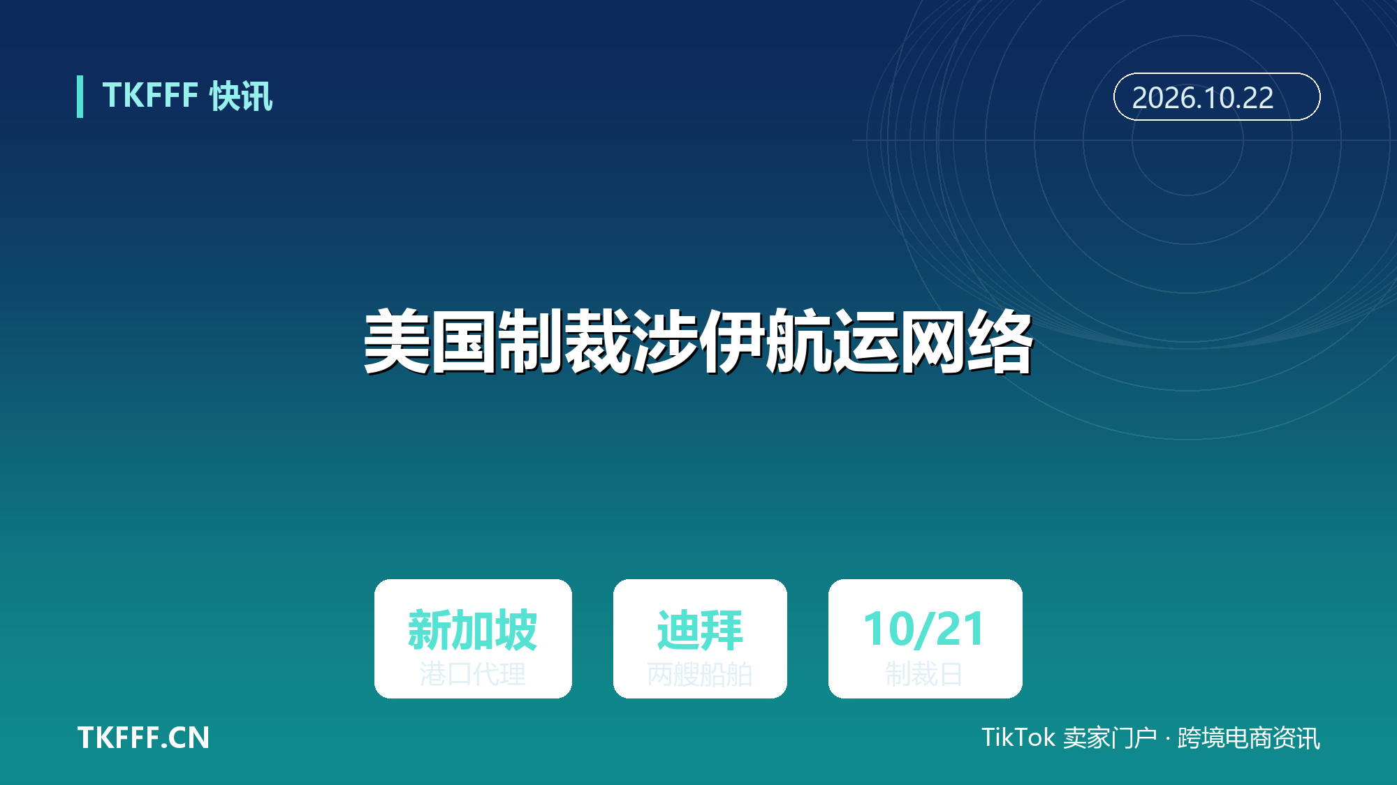 美国财政部制裁涉伊航运服务网络：新加坡与迪拜多家航运服务商及船舶上榜