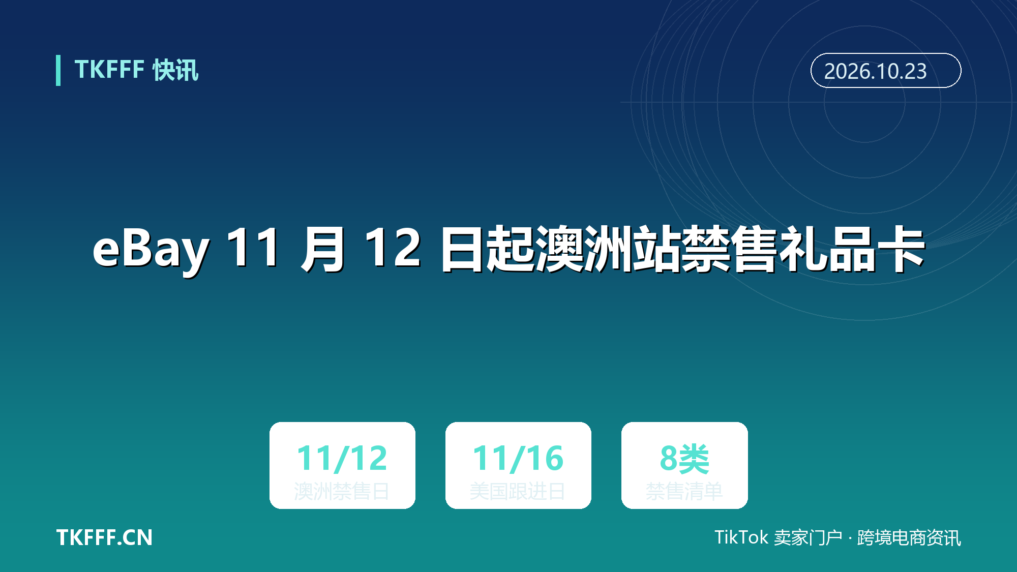 eBay 11 月 12 日起澳洲站禁售礼品卡：8 类清单含已用空卡，美国站 11 月 16 日跟进
