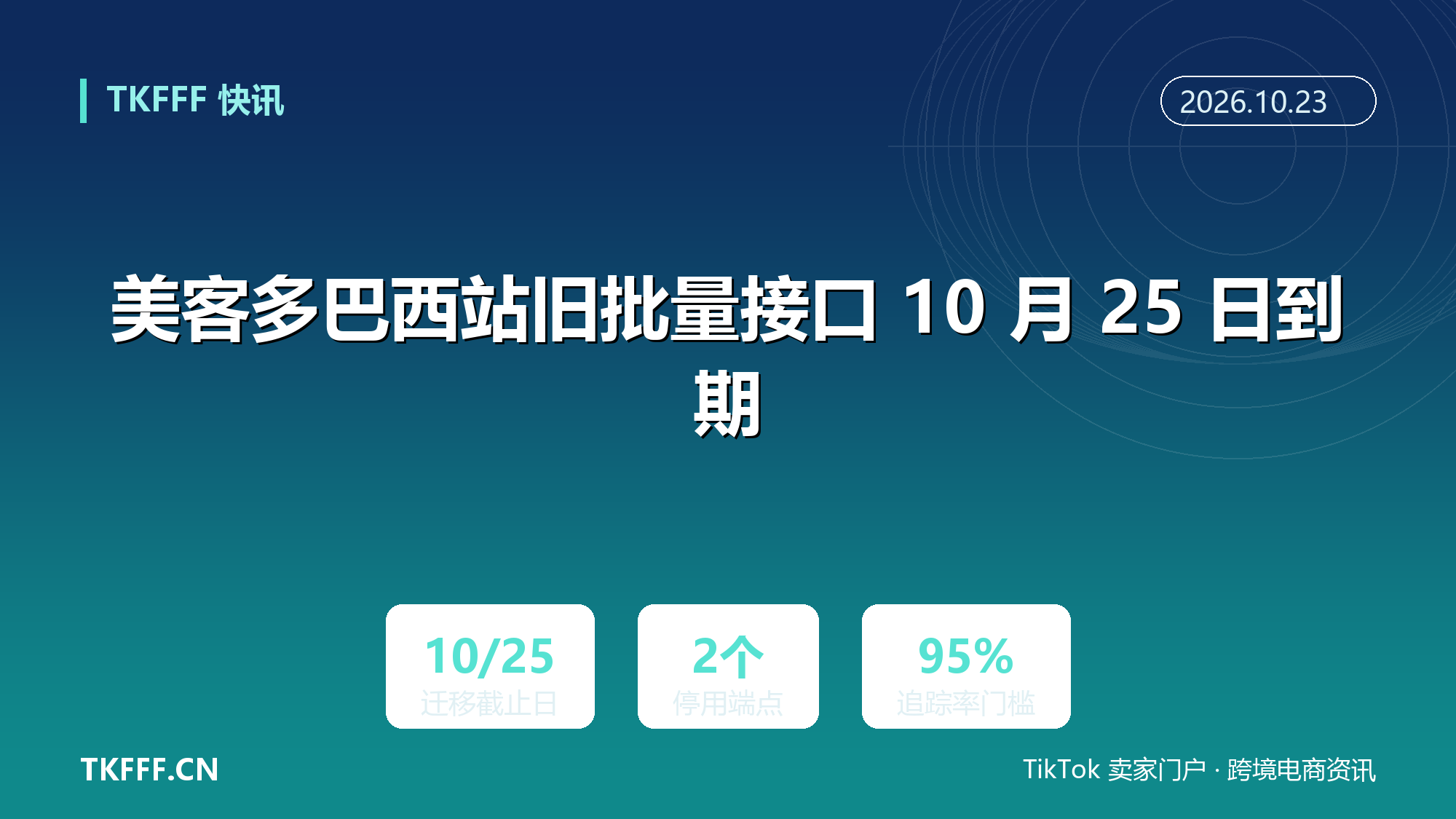 美客多巴西站旧批量接口 10 月 25 日到期：多查询端点停用改用 bulk，2026 准入门槛同步收紧