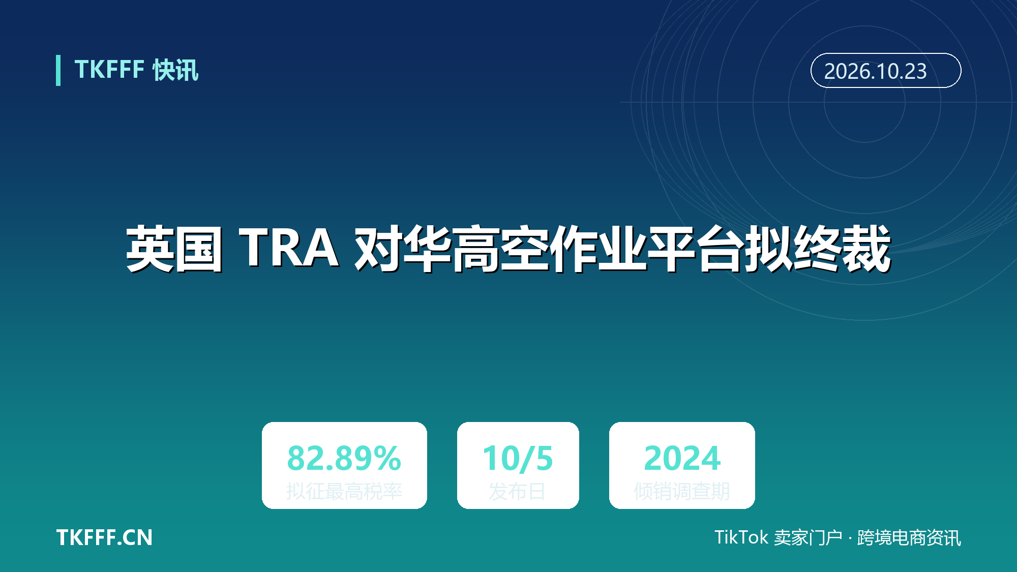 英国 TRA 对华高空作业平台拟终裁：最高税率 82.89%，评论 10 月 20 日截止
